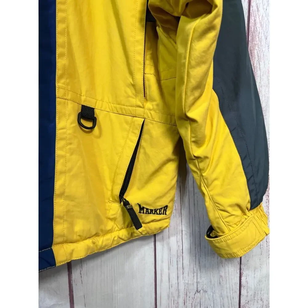 Marker Ski/Snowboard Insulated 2 In 1 Jacket Coat Yellow Gray Youth Size 6